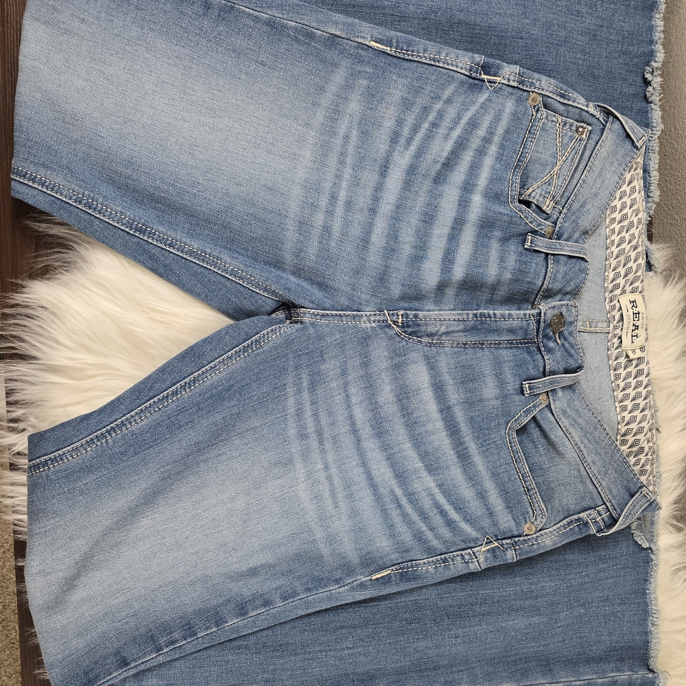Ariat Real Denim Light Wash Blue Women's Jeans, High Rise Flare